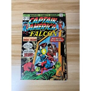 Captain America #186 Marvel‎ Comic Book June 1975 Red Skull Falcon